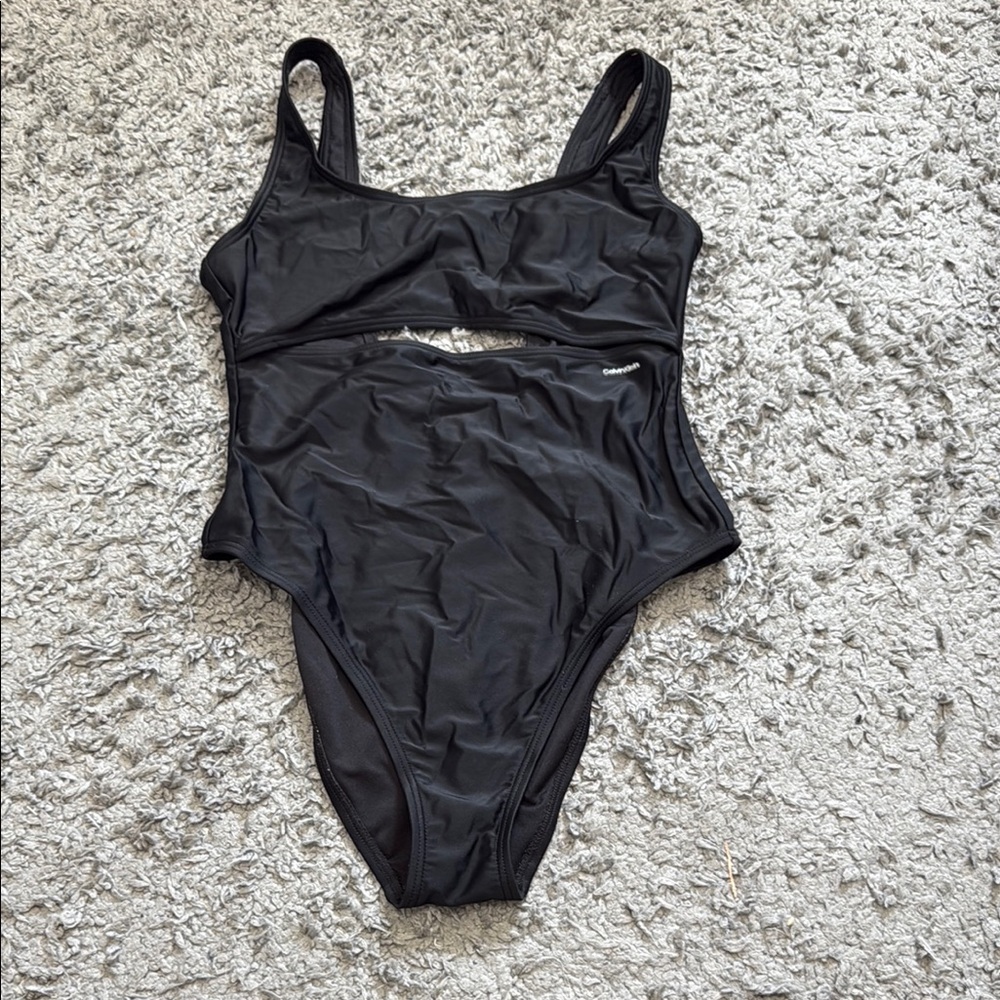 Calvin Klein Sleek Black One-Piece Swimsuit